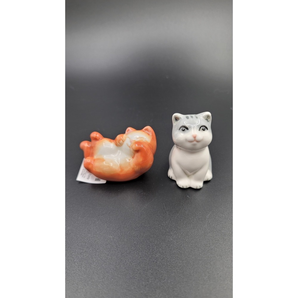 Mini Kitty Salt And Pepper Set Trinket‎ Cat